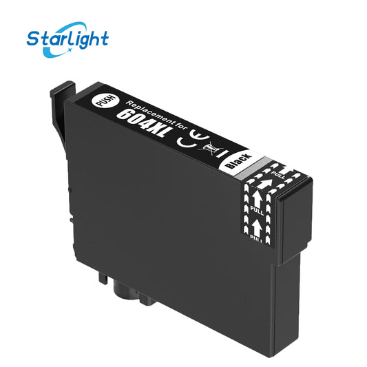Black Ink Cartridge 604XL For Epson XP-2200 XP-2205 XP-3200 XP-3205 XP-4200 XP-4205 WF-2910 DWF WF-2930 DWF WF-2930 Series WF-2935 DWF WF-2950 DWF - Starlight