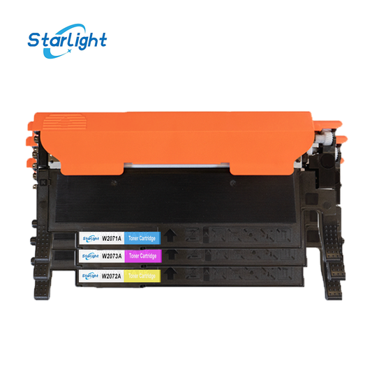 3 Colour Toner Cartridge 117A W2071A W2072A W2073A With Chip Fit for HP Color Laser 150a 150nw MFP 178nw MFP 178nwg MFP 179fnw, MFP 179fwg C,M,Y - Starlight