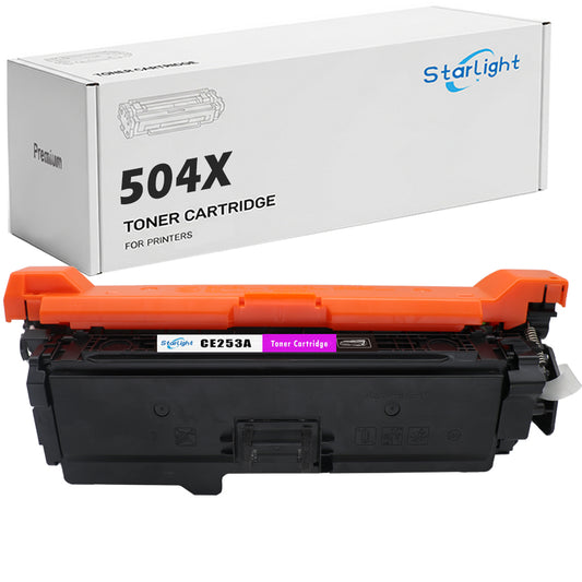 Magenta Compatible HP 504X Toner Cartridge Replacement For HP 504X / CE253A Fits For HP Colour LaserJet CM3530 CM3530fs CP3520 CP3525 CP3525dn CP3525n