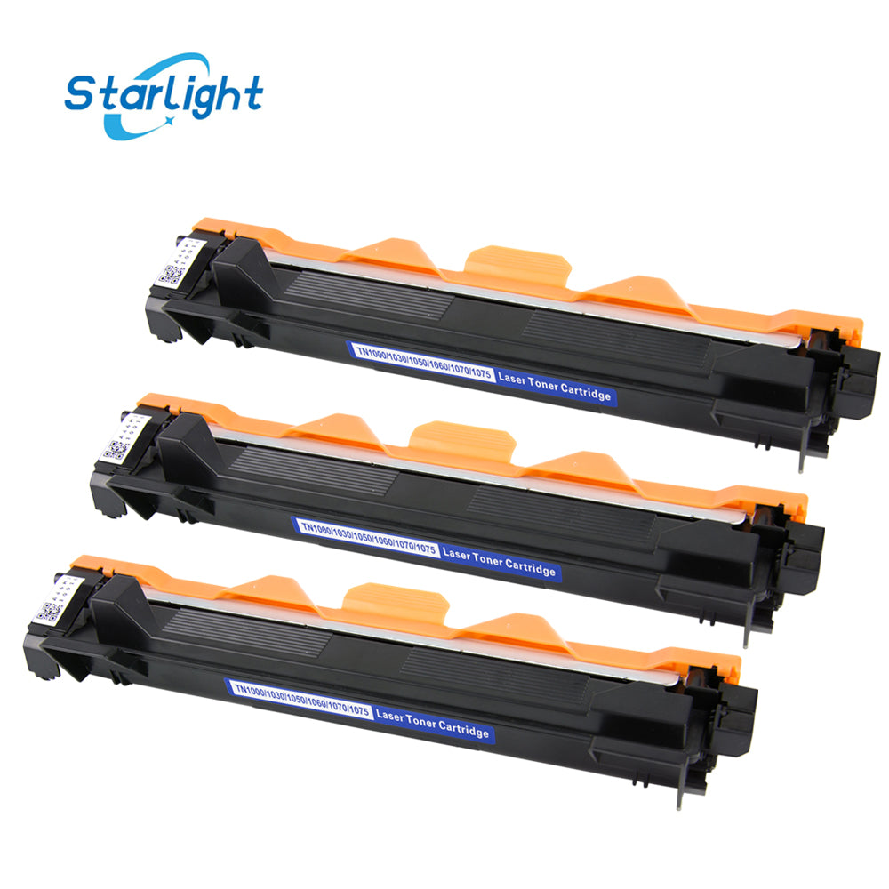3 Black TN1050 Toner Cartridge Fits For Brother DCP-1510 DCP-1512 DCP-1610W DCP-1612W DCP-1612WVB HL-1110 HL-1112 HL-1112A HL-1210W HL-1212W HL-1212WVB MFC-1810 MFC-1910 MFC-1910W - Starlight