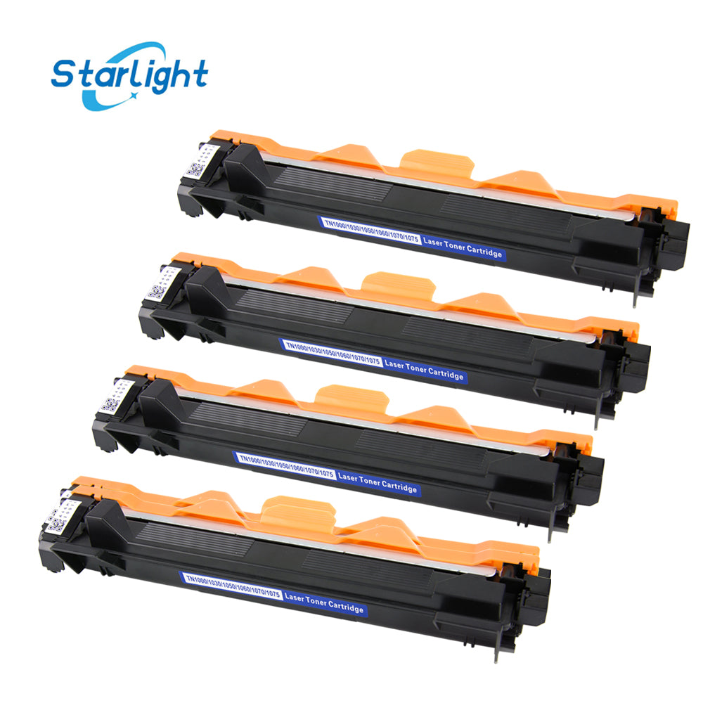 4 Black TN1050 Toner Cartridge Fits For Brother DCP-1510 DCP-1512 DCP-1610W DCP-1612W DCP-1612WVB HL-1110 HL-1112 HL-1112A HL-1210W HL-1212W HL-1212WVB MFC-1810 MFC-1910 MFC-1910W - Starlight